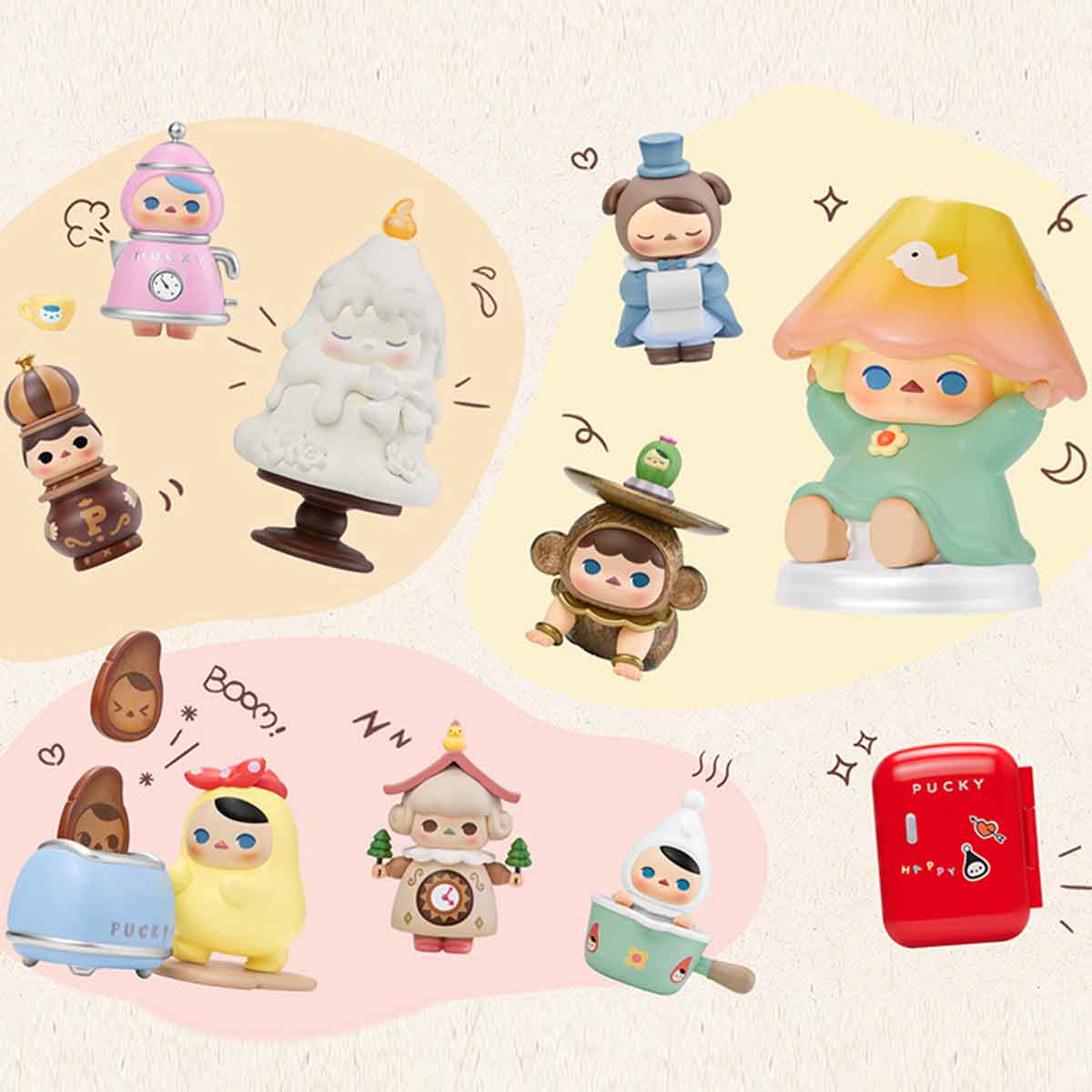 匿名配送　POPMART PUCKY Home Time ノーマルコンプセット PUCKY Home Time Series Figures - POP MART (United Kingdom)