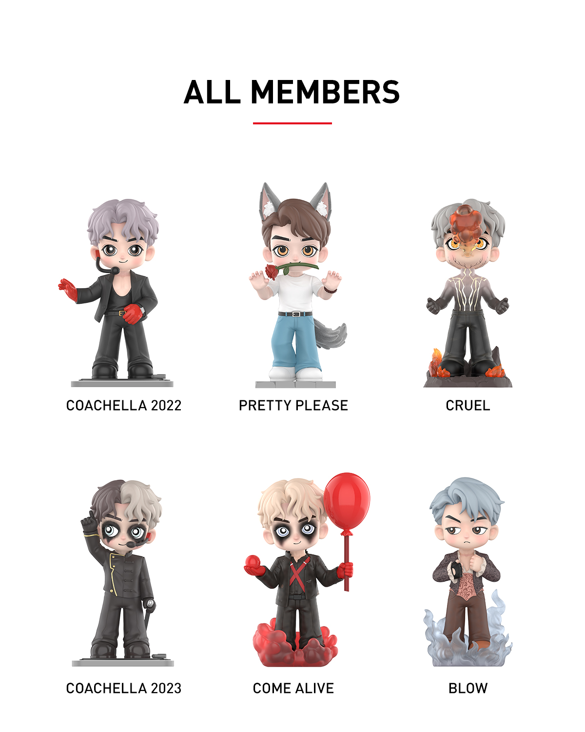 JACKSON WANG MAGIC MAN シリーズ POP MART 6体 JACKSON WANG MAGIC MAN SERIES FIGURES - POP MART (United