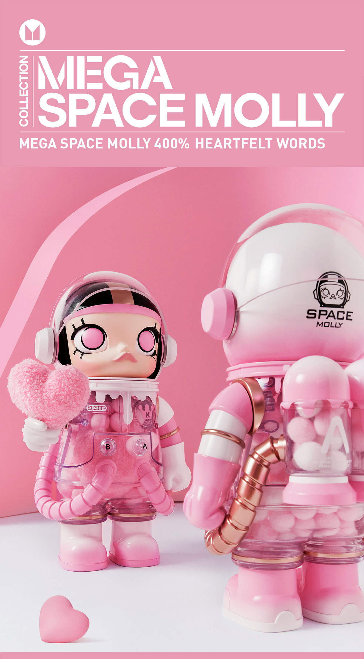 MEGA SPACE MOLLY 400% Heartfelt Words - POP MART (United