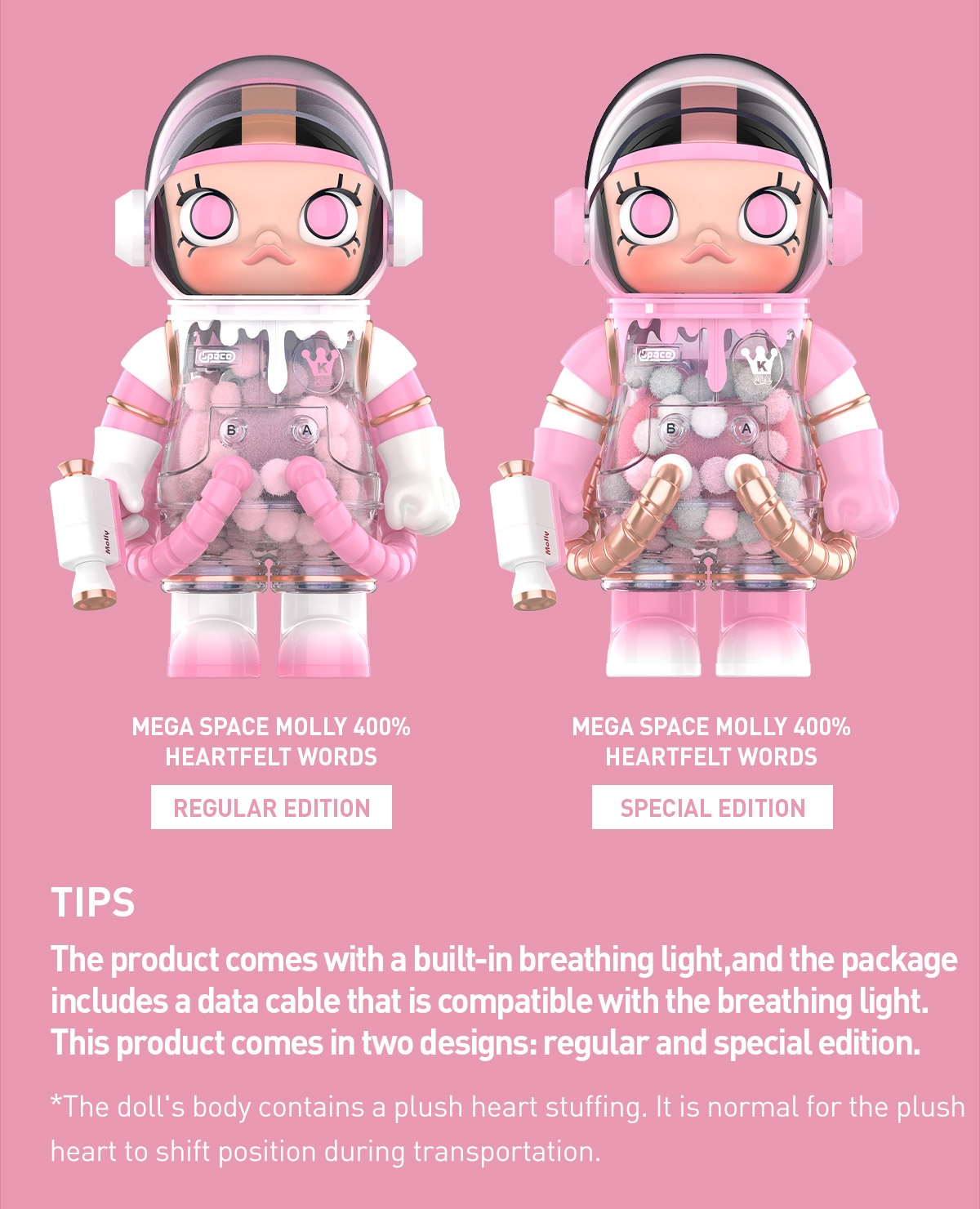 MEGA SPACE MOLLY 400% Heartfelt Words - POP MART (United Kingdom)