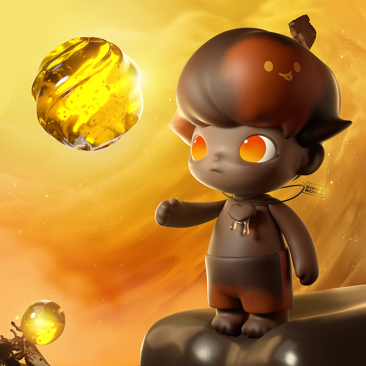 MEGA Collection 400% JUST DIMOO Maple Syrup Cocoa - POP MART