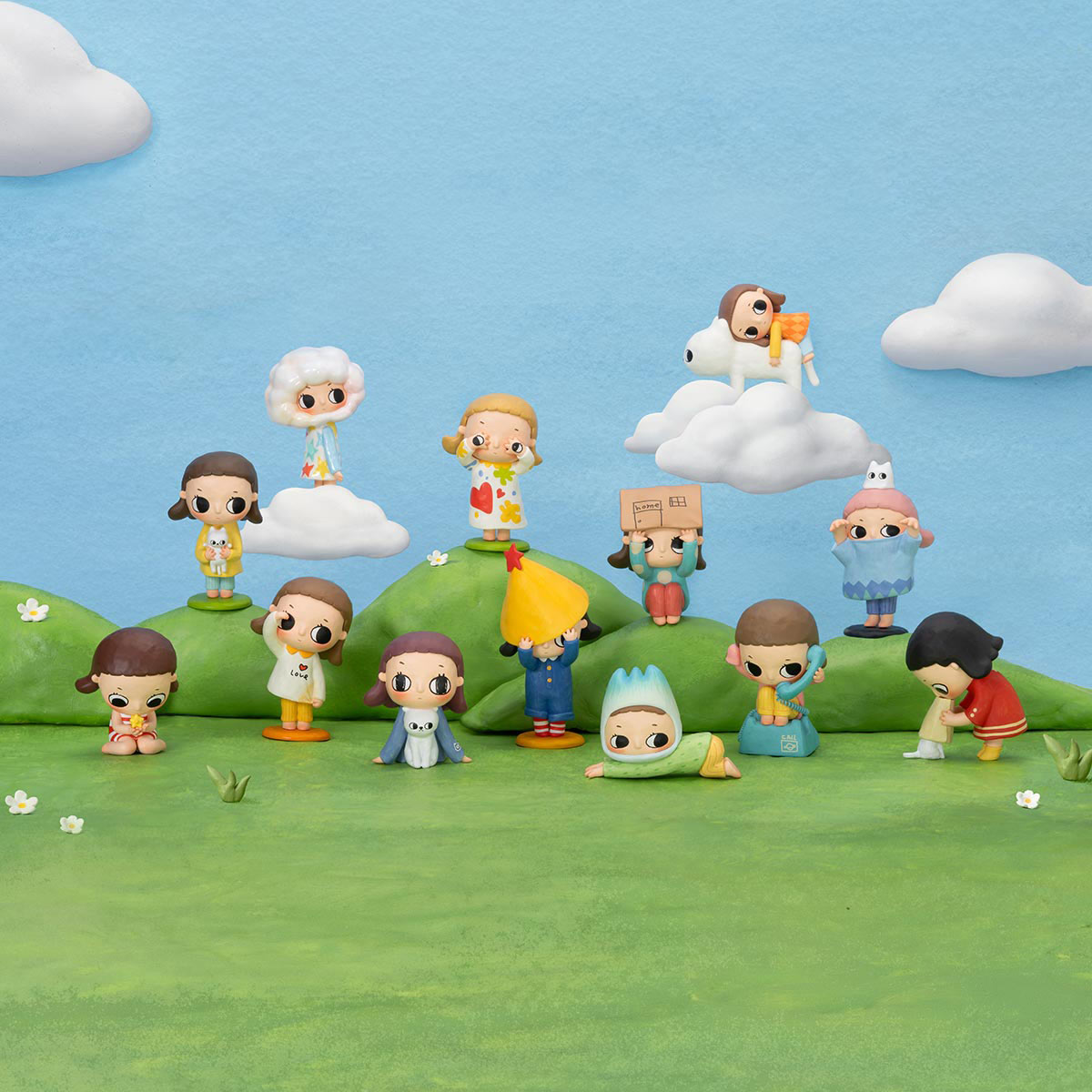 POPMART Nyota's Fluffy Life シリーズ シークレット POP MART Nyota\u0027s Fluffy Life Series Figures Whole Set（12Boxes