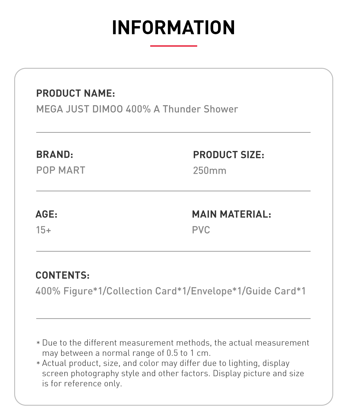 MEGA JUST DIMOO 400% A Thunder Shower - POP MART (United MEGA JUST DIMOO 400% A Thunder Shower - POP MART (United
