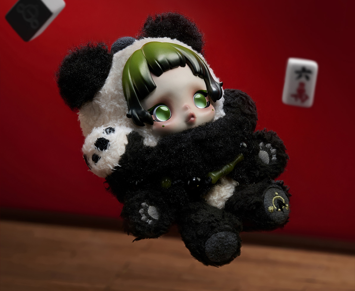 SKULLPANDA Lazy Panda Plush Doll Pendant - POP MART (United